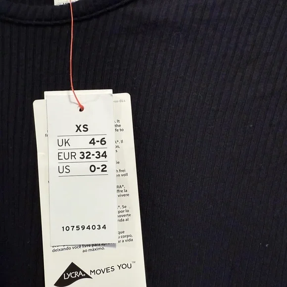 Topshop Midnight Ribbed Bodysuit - Picture 2 of 2